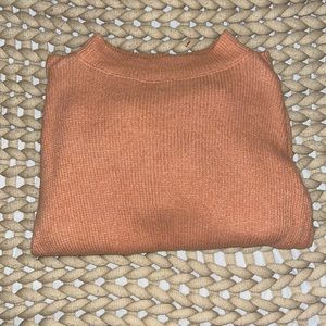 Orange textured long sleeve